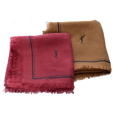 yves saint laurent scarf black white|yves Saint Laurent cashmere scarf.